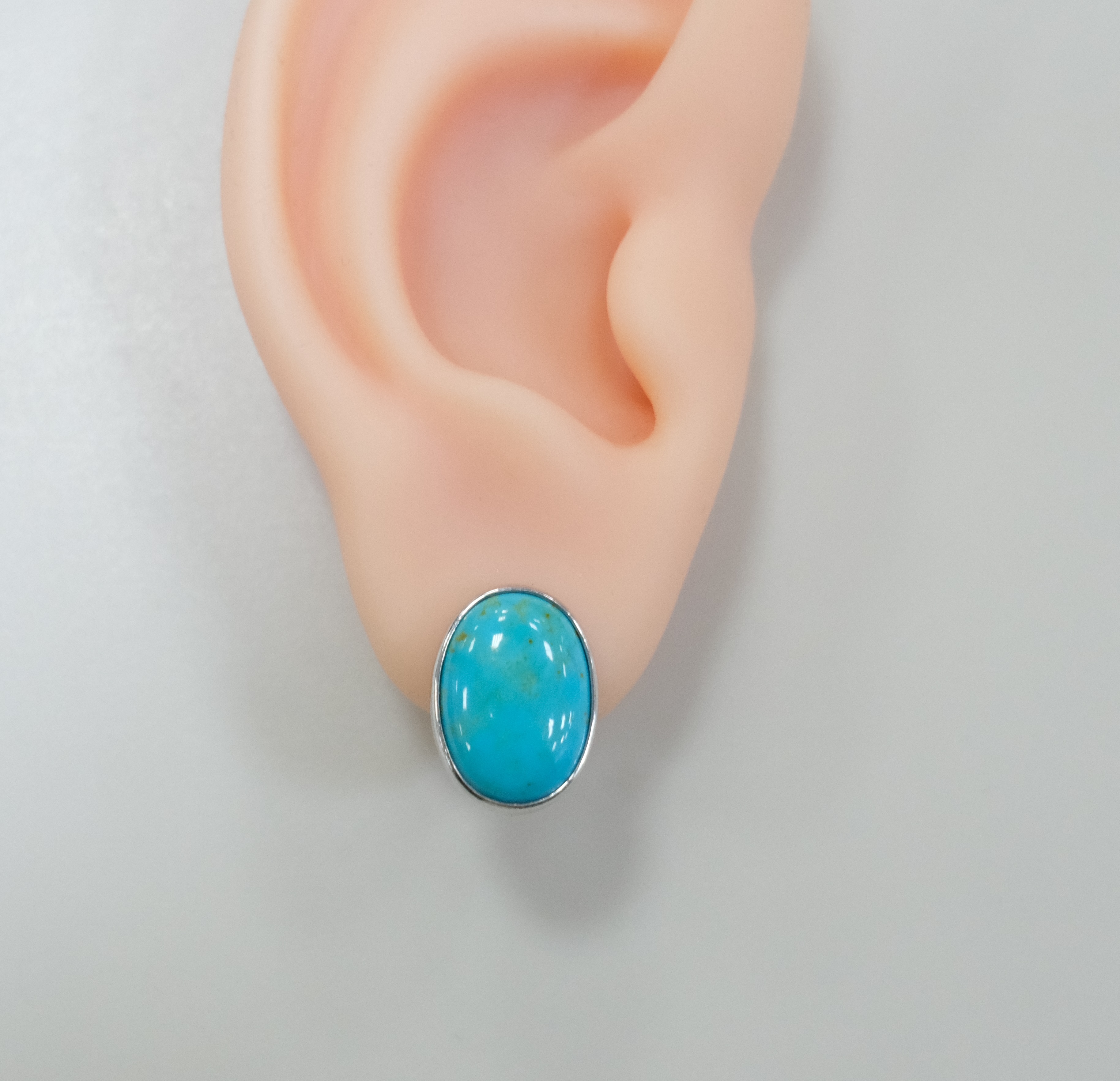 Серебряные серьги с бирюзой